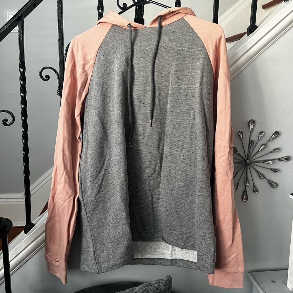 ASOS hoodie salmon and grey